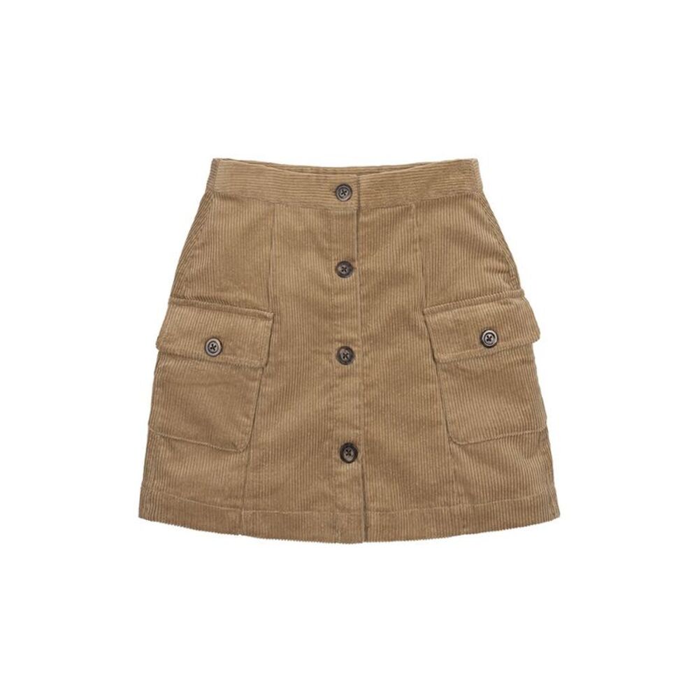 Hope & Henry Girls Organic Corduroy Button Front Skirt